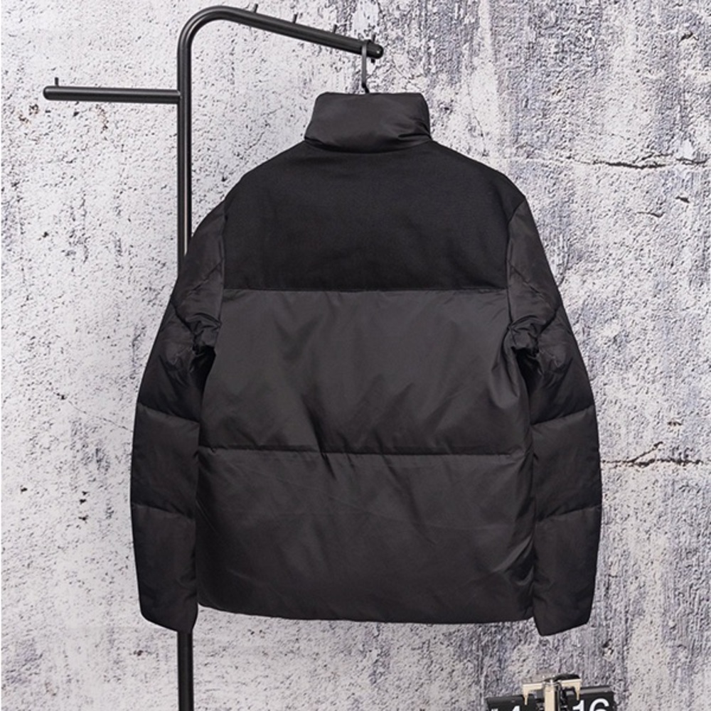 Parda Stand-Up Collar Patchwork Down Jacket - image 2